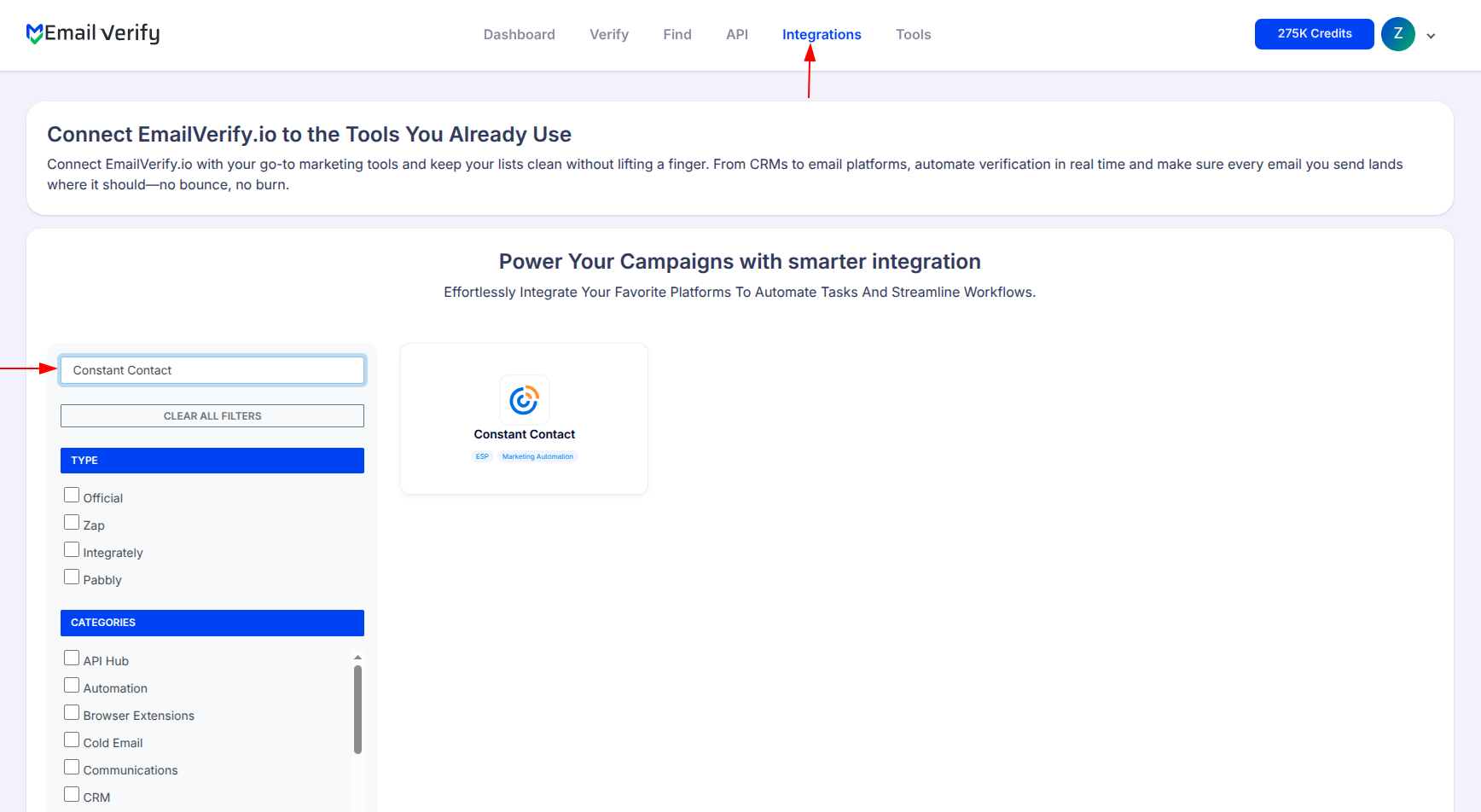 Step 1: Etapa 1: faça login em EmailVerify.io